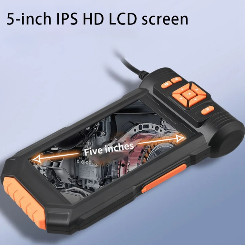 1080P HD Digital Endoscope Camera 8Mm Waterproof Drainage Camera 5-Inch Car Camera (5M)