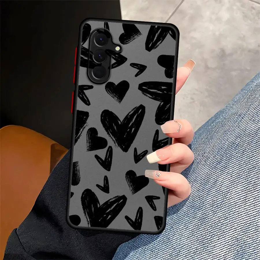 الإبداعية الحب القلب لينة غطاء حقيبة لهاتف سامسونج غالاكسي A32 A73 A72 A23 A25 A26 A36 A21 A31 A52 A71 A56 A22