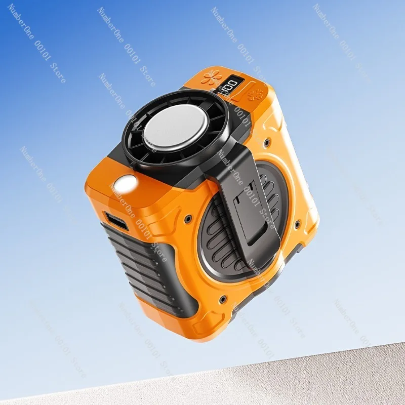 Outdoor hanging waist fan camping style fan portable hanging neck violent fan long battery life