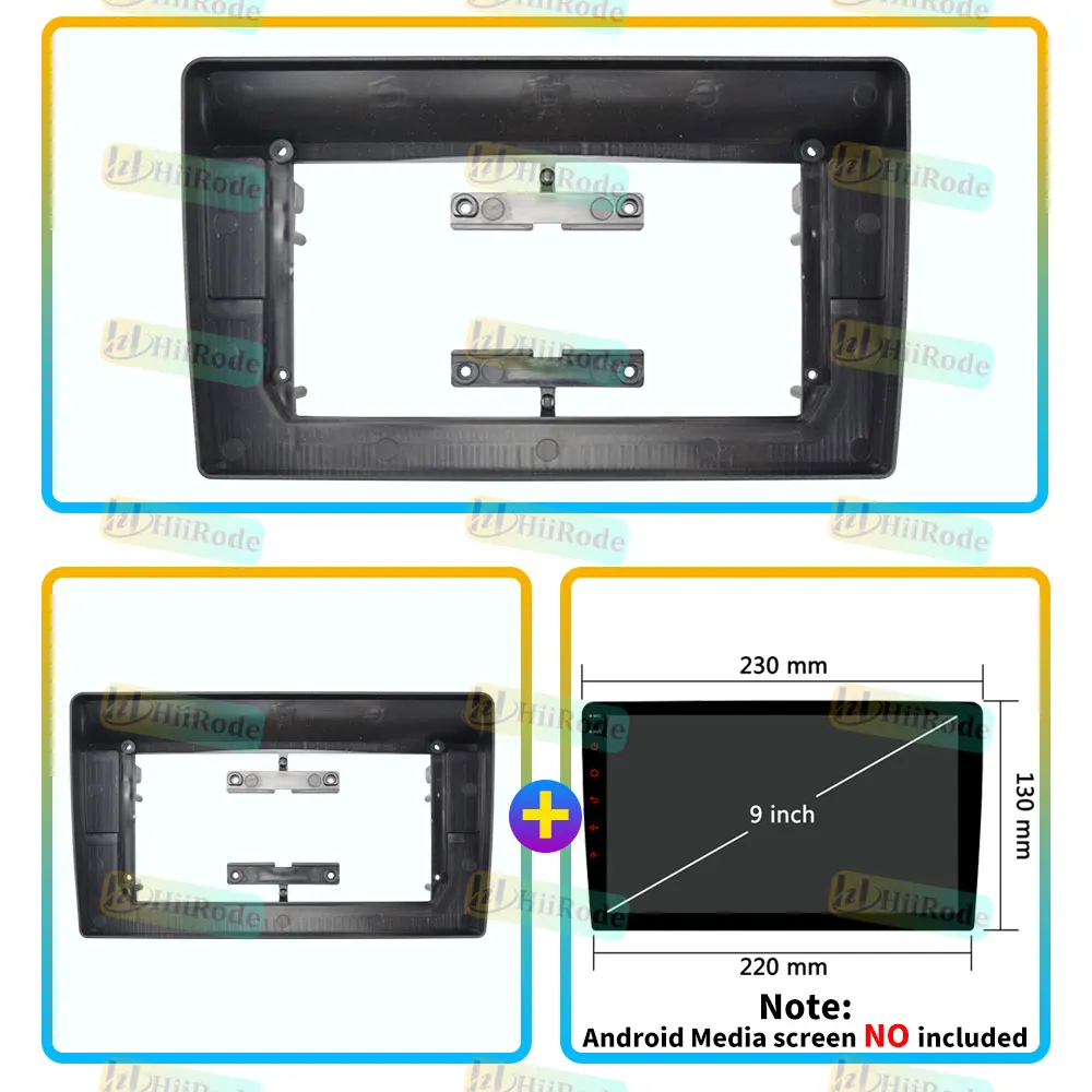 Hiirode Car Android Radio Stereo Player Frame Fascia For Toyota Grand Hiace Granvia XH10 1995-2012 Panel Power Harness Canbus