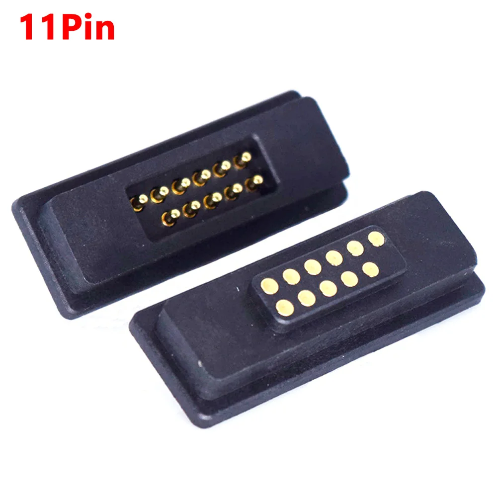 

11Pin waterproof high current magnet suction spring pogopin connector male and female probe DC power charging magnetic connector