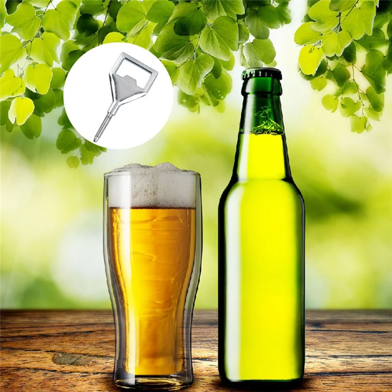 مجموعات فتاحة الزجاجات المعدنية 8 عبوات فتاحة الفولاذ المقاوم للصدأ الفارغة إدراج فتاحة البيرة المعدنية ذاتية الصنع فتاحة مربعة HOT