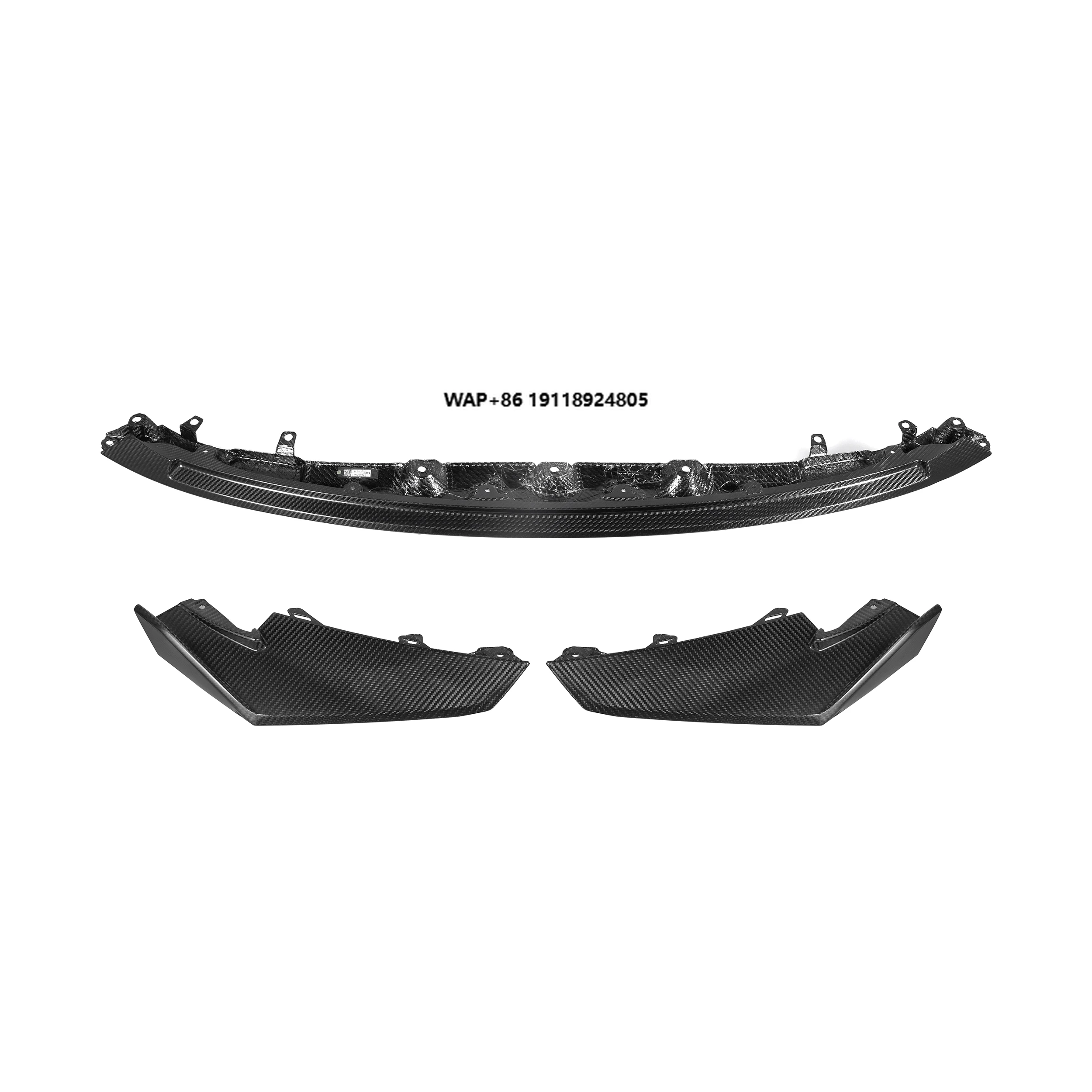 

3PCS CS Style Dry Carbon Fiber Front Bumper Spoiler Lip for M3 M4 G80 G82 G83 2021+ Front Lip