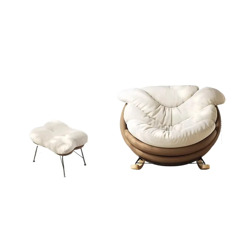 

Rocking chair Italian light luxury home living room balcony leisure recliner, Nordic lazy sofa chair