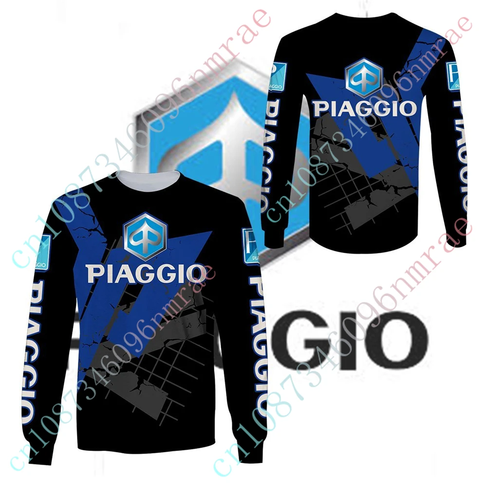 Piaggio Sweatshirt Harajuku O Neck Long Sleeve Anime Oversized T-shirt Unisex Clothing Casual T Shirt For Men Women Custom Logo