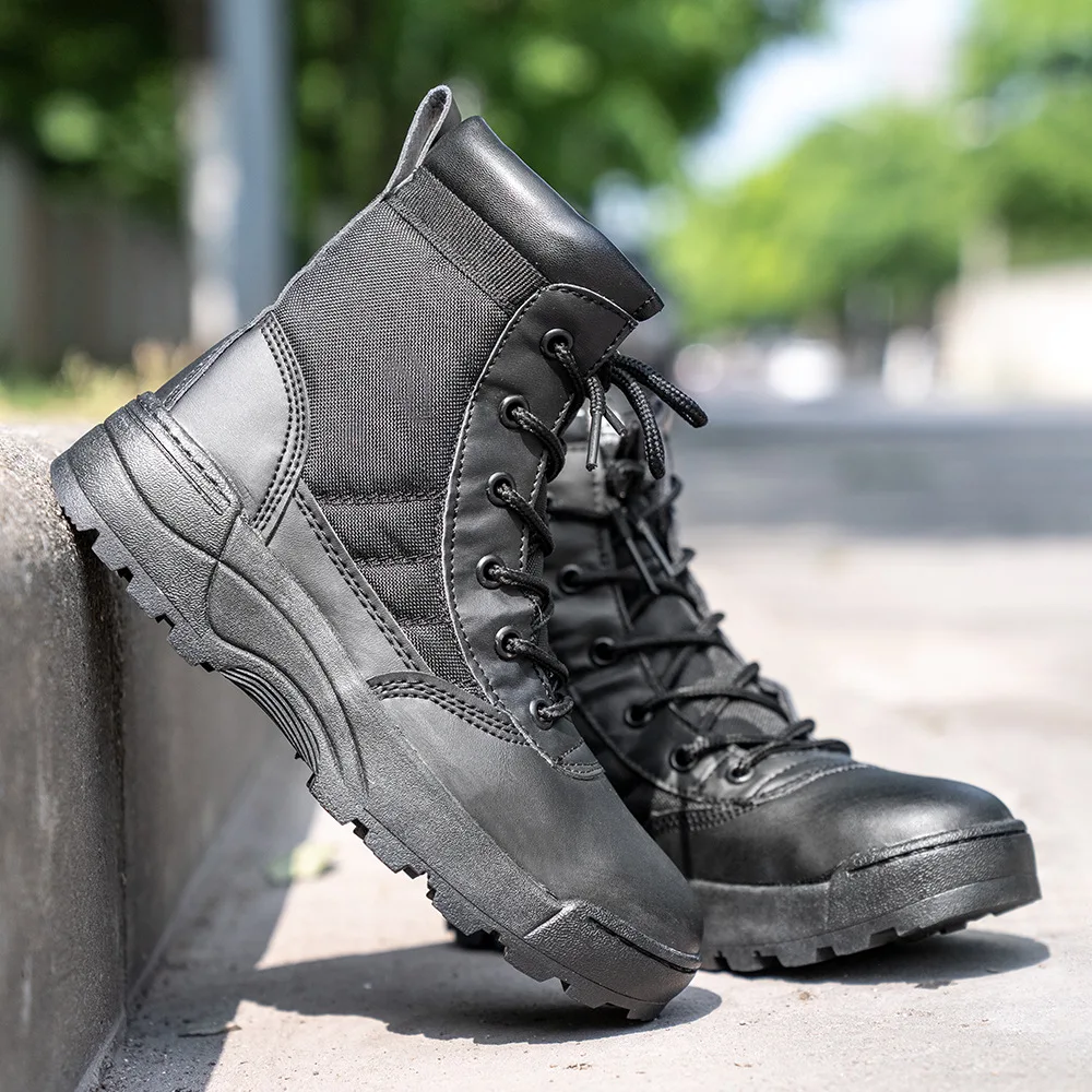 Children Military Tactical Boots Outdoor Hiking Sports Shoes Kids Adults Summer Camp Army Training Combat Boots 27-46 Plus Size