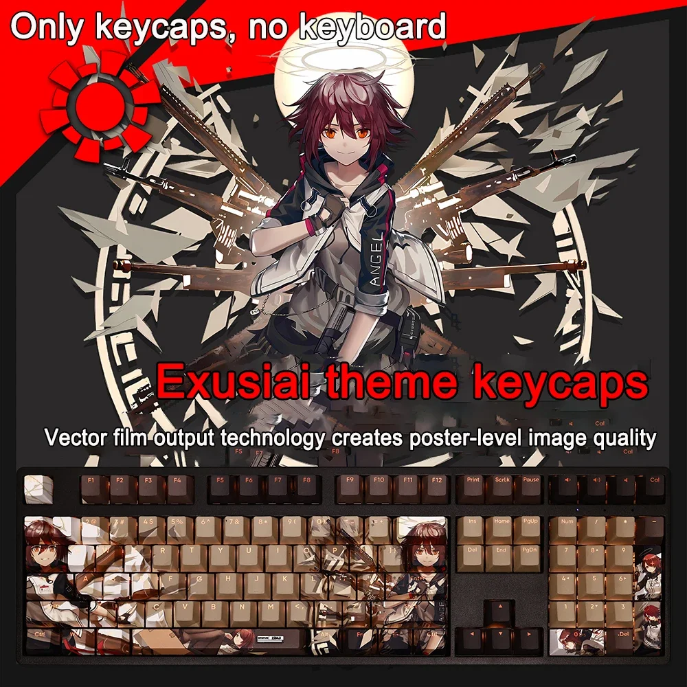 Game Arknights Honeyberry Alle Charaktere Tastenkappen PBT Dye-Sub Cherry Hintergrundbeleuchtete Tastenkappen Anime-Tastenkappen für ANSI 61 87 108 Layout – Detail 8