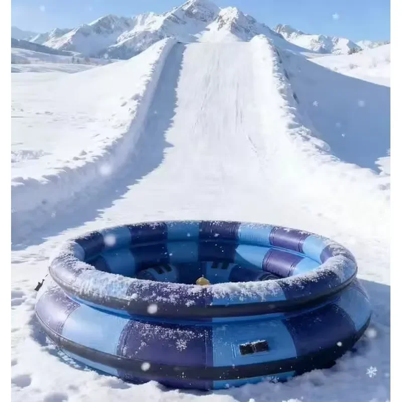 Durable PVC Large Inflatable Snow Tube for Multi-Person Snow Sled for Adults and Kids Winter Outdoor Snow Sports Activities