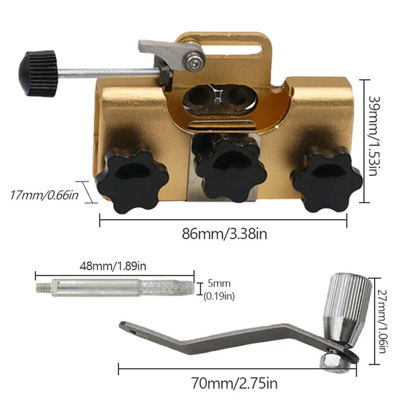 1pc Household Manual Grinding Tools Electric Chain Chainsaw Sharpener Portable Hand Crank Chain Grinder Woodworking Tools