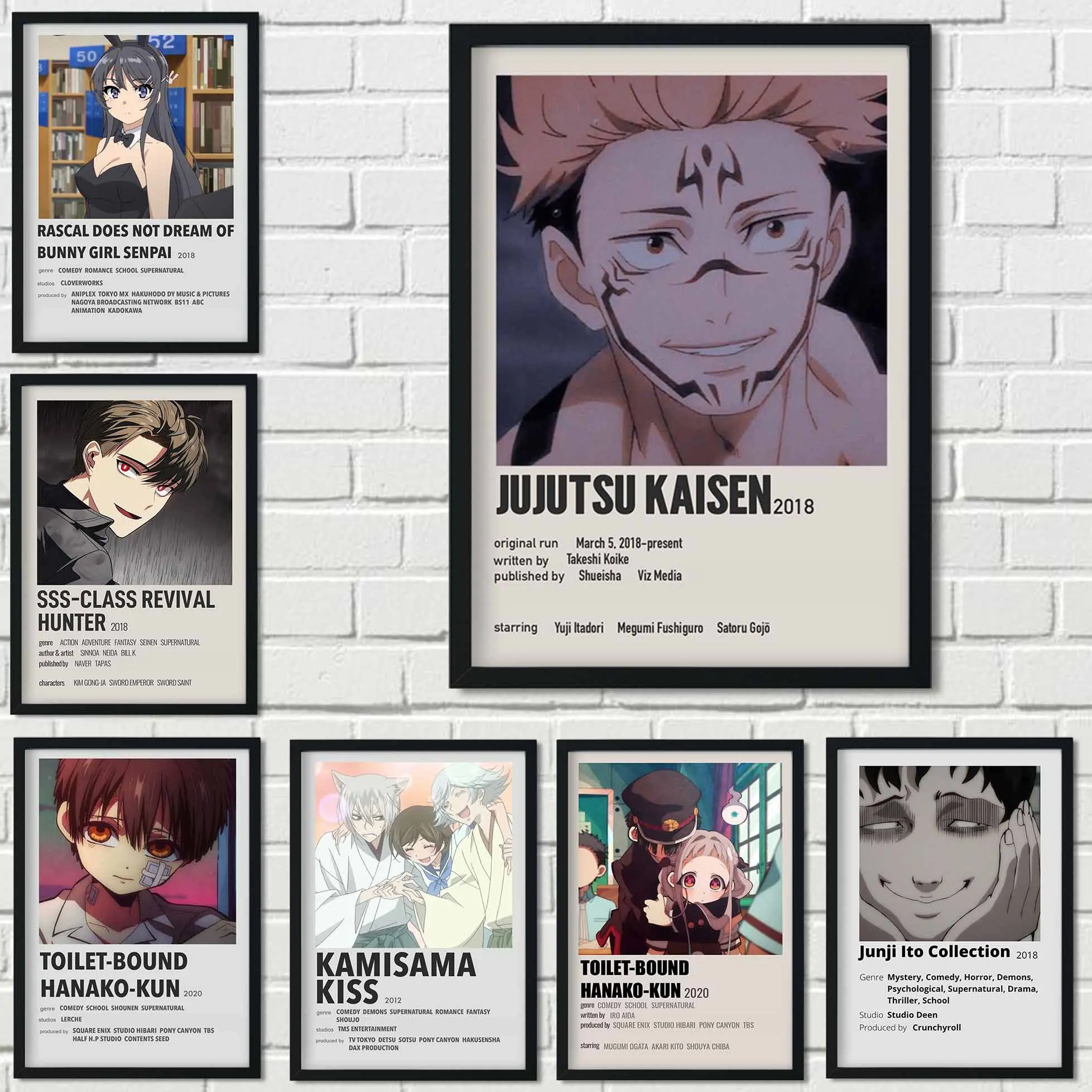 Anime Poster Collection   Popular Japanese Anime Prints including Jujutsu Kaisen Tsurune Kamisama Kiss for Kids Room Wall Decor