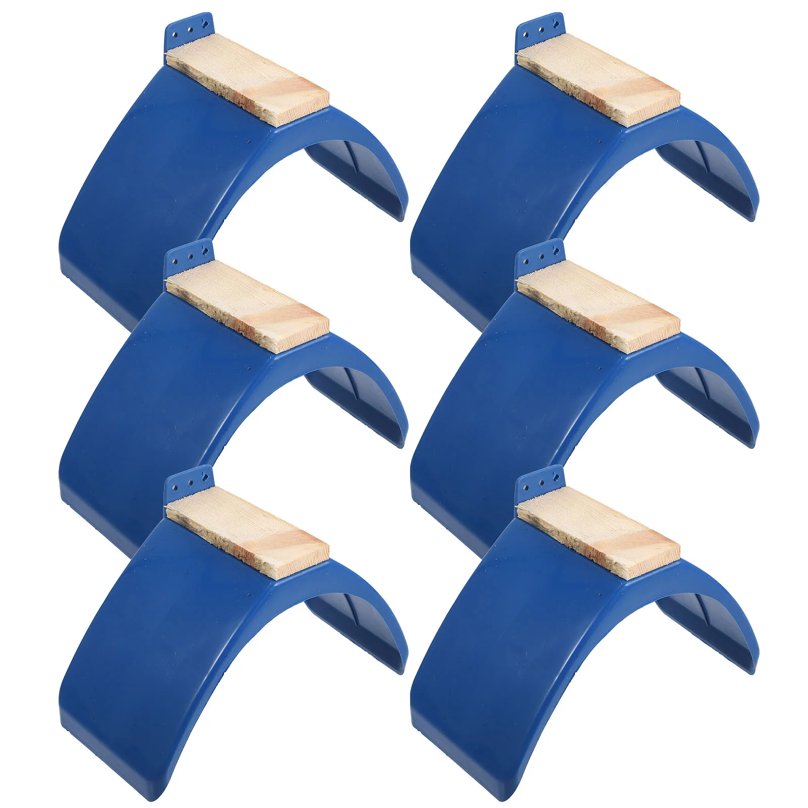 

6 Pcs Wooden Frame Pigeon Solid Plastic Perch Hamster Toy Dove Stand Holder Rest