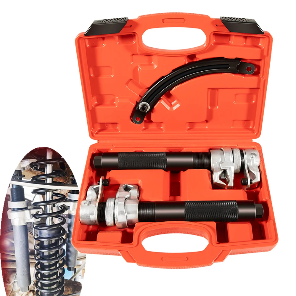 2pcs Coil Spring Compressor Tool Heavy Duty Macpherson Strut Spring Compressor Set with Safety Bracket for Car Truck ATV UTV