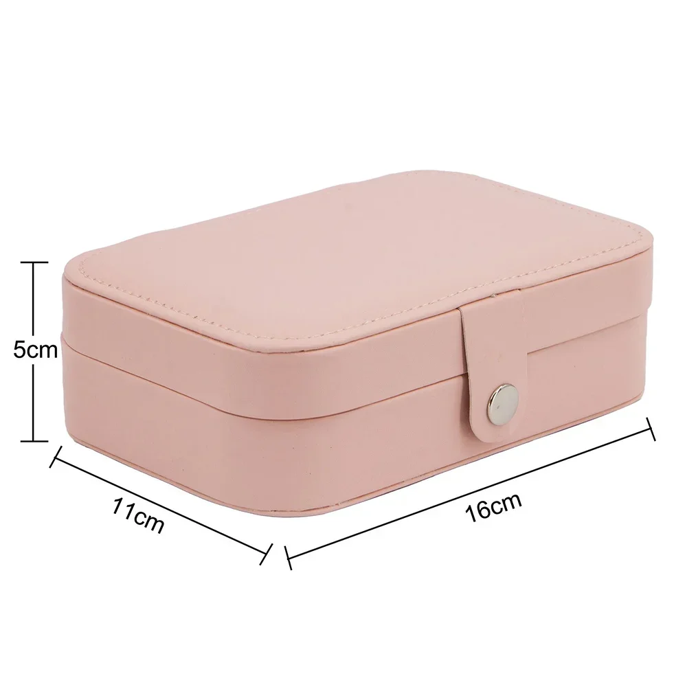 2025 Portable Jewelry Box Bear Printing Series Large Capacity Travel Necklace Earring Organizer Fashion Pink Ring Case