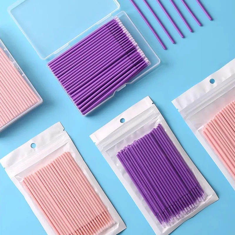 50/100 pçs escovas de cílios sobrancelha pente microbrush para cílios spoolie extensões de cílios spoolie escova hzs25