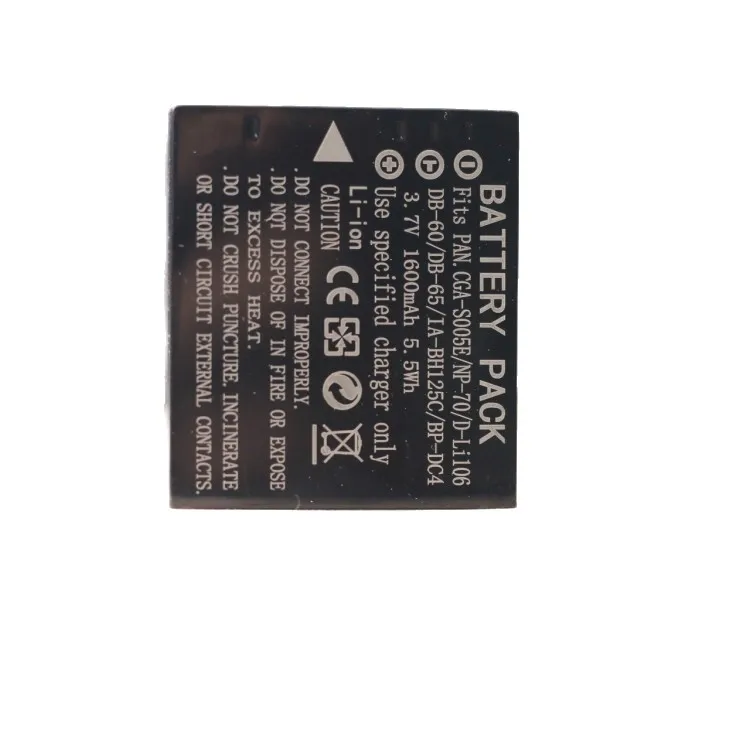 لباناسونيك DMC LX1 LX2 LX3 FX3 FX8 CGA-S005E NP-70 D-Li106 DB-60 DB-65 BP-DC4 BH125C بطارية الكاميرا الرقمية 2 قطعة