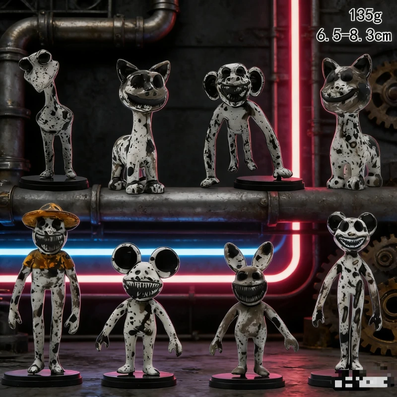8-teiliges Zoonomaly Horror-Spiel Figurenset PVC Monster Katze Koala Actionfiguren Desktop-Ornament Sammlerspielzeug