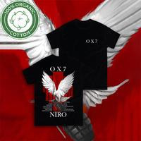 Street Hip-hop NIRO Print 100% Cotton Graphic T-shirt Rap OX7 Trendy Men's And Women's Y2K Oversized Tops Sexmachine O-neck Tee