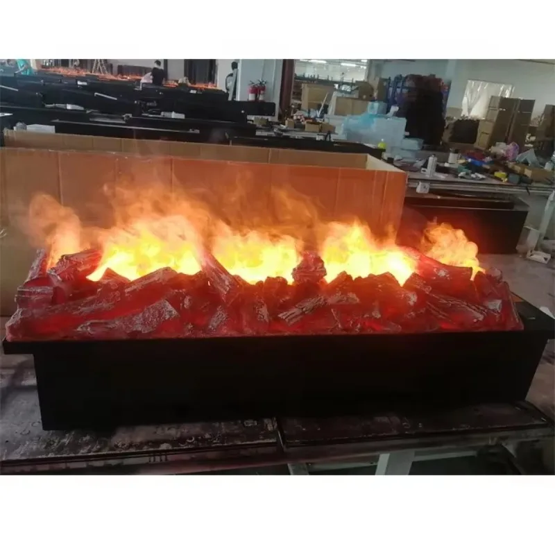 Customised Customized 3D Electric Fireplace with Embedded Simulated Charcoal Flames Household Humidifier and Wall Decoration