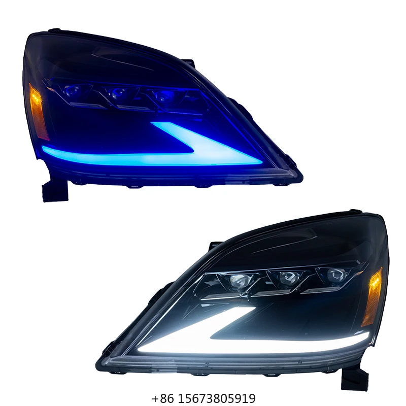 

for GX Headlights 2003 2009 Car Accessories GX 470 Upgrade LED Headlight Projector Head Lamp Light Assembly