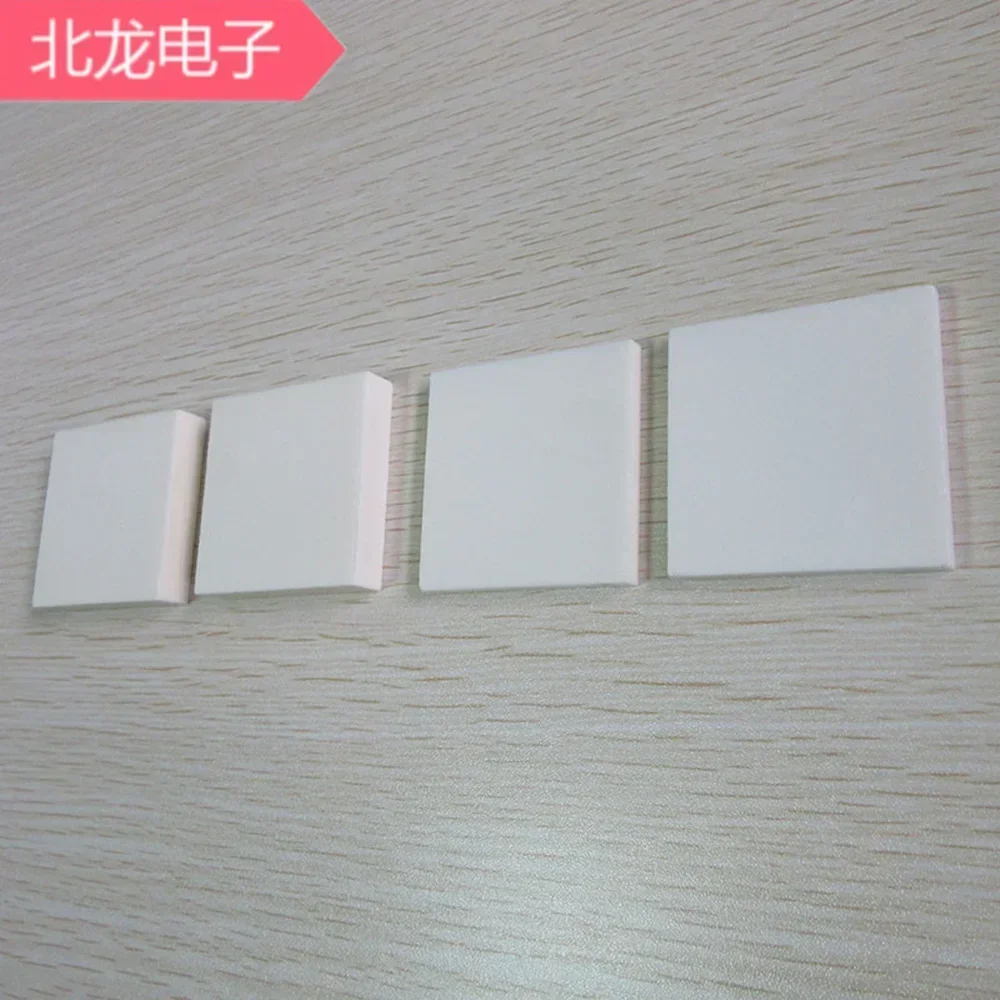 99 non-porous alumina เซรามิคแผ่น 50*50*5/10 หนาคอรันดัมแผ่นทนอุณหภูมิสูงเซรามิคพื้นผิว 100*100*10