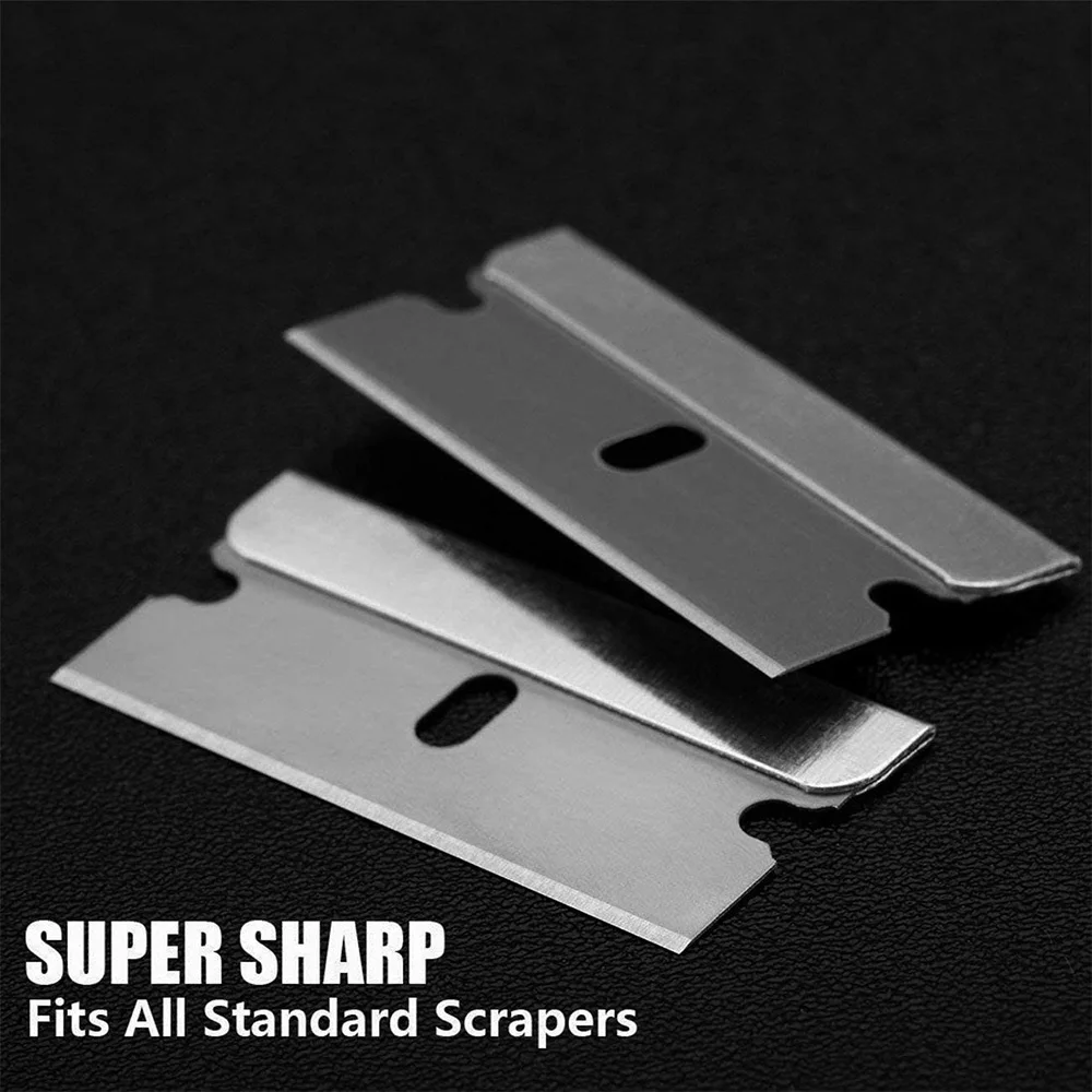 20/30/50pcs Single-Sided Blades Mobile Phone Screen Glue Removal Scraping Rubber Spatula Car Film Glass Ceramic Cleaning Knife