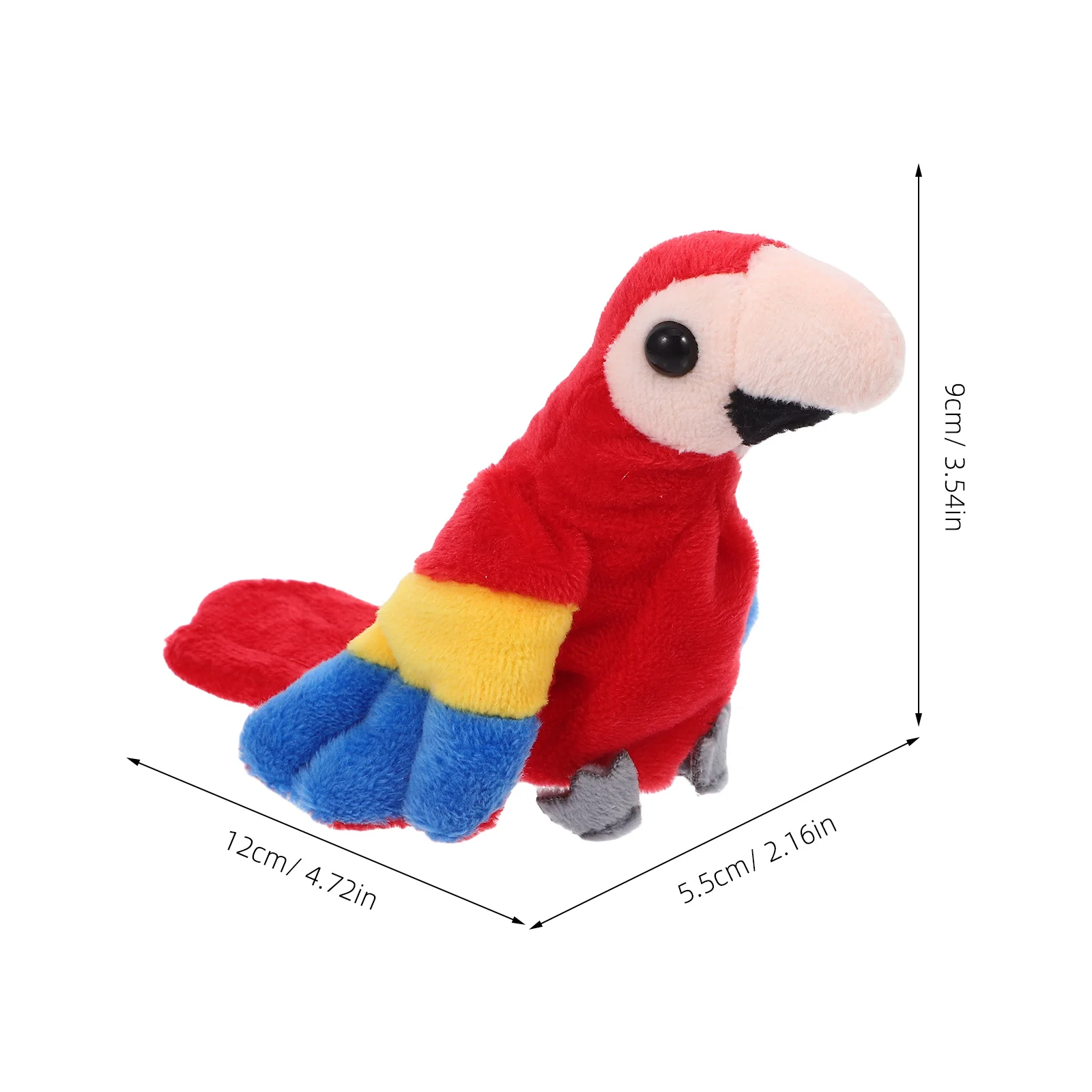 1 Mini Parrot Finger Realistic Bird Animal Toy Soft Material Flexible Movement Storytelling Aid Puppets Kids Adults Parent Child