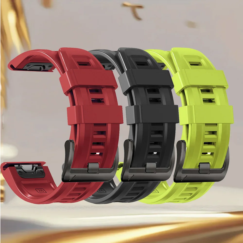 Weiches Silikonarmband für Männer und Frauen QuickFit 22/26 mm stilvolles Zubehör für Garmin Fenix 8 51/47 mm Ersatzarmband