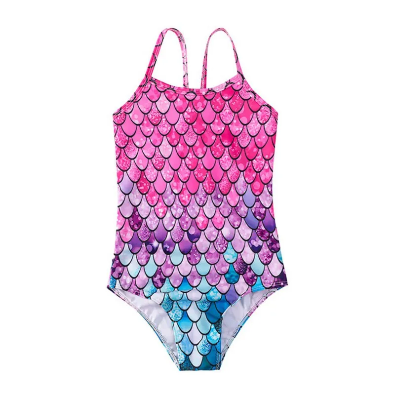 Girls One Pieces Swimsuit Cute Swimwear Bathing Suits Multicolor Kids Sport Summer Beach Swimwear 2-8 Years