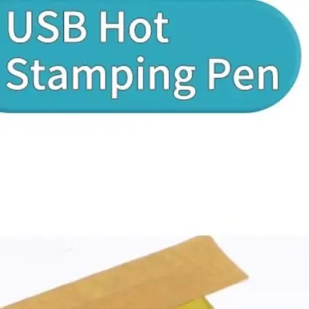 USB Hot Stamping Pen With 4 Replaceable Tips Gold Silver Foil Heating Tool For DIY Card For Scrapbook Fabric Leather Craft