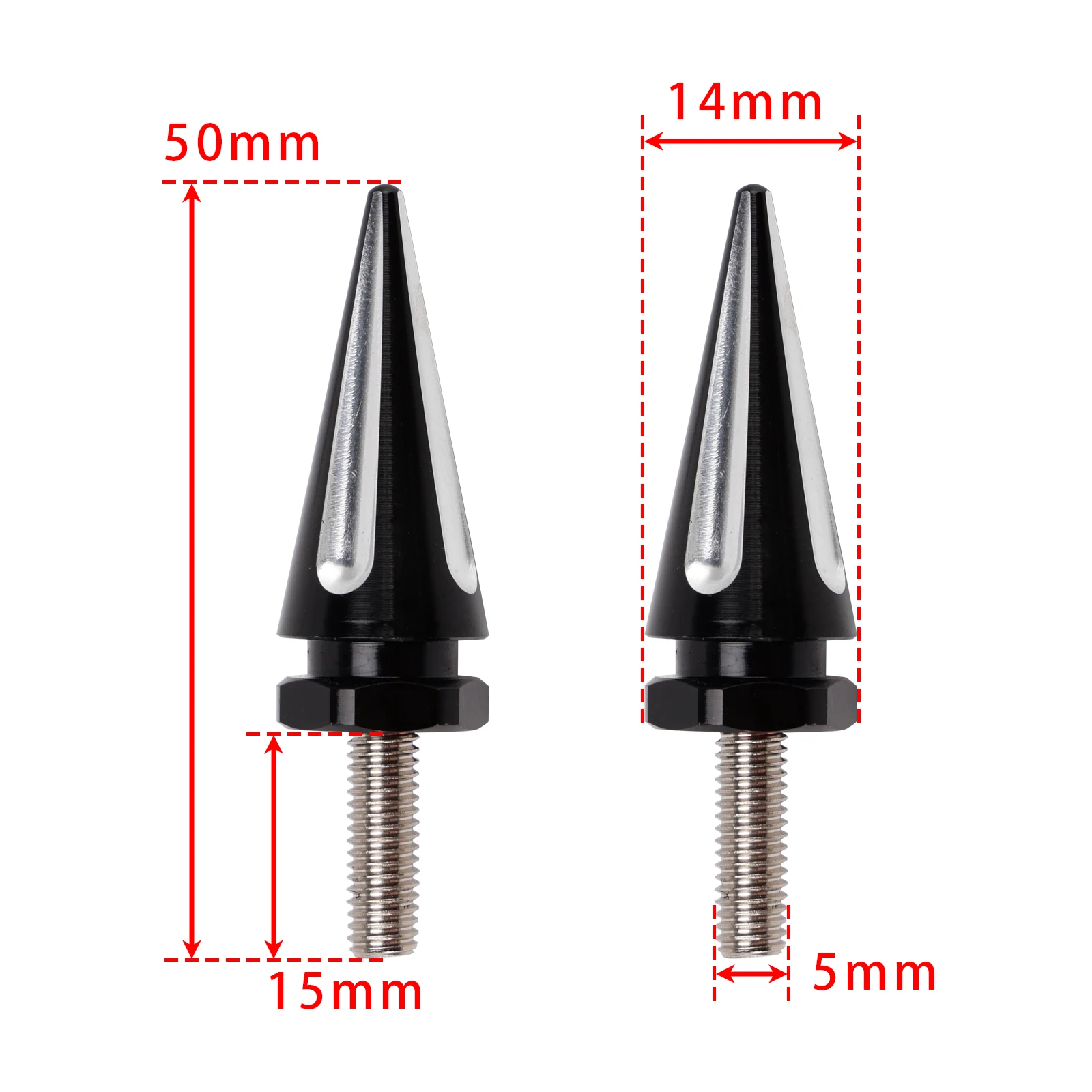 4 قطعة أسود/فضي الألومنيوم الزجاج الأمامي مسامير مدببة ل CVO الطريق الإنزلاق FLTR 2015 2016 2017 2018 2019 2020-2025 #3