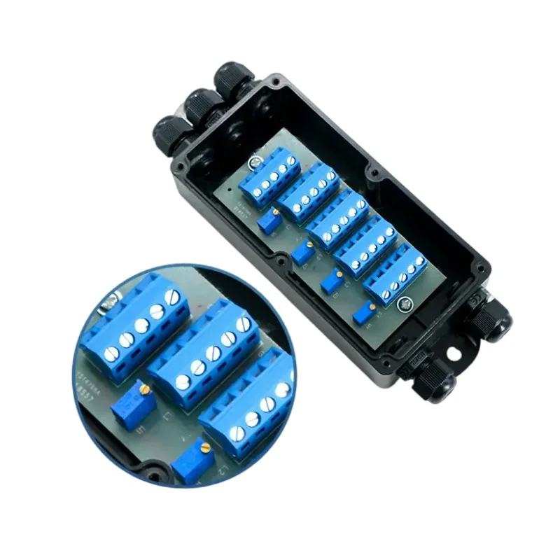 Weighing Load Cell Junction Box 4 Input 1 Output Accessory for Tension & Pressure Force Sensor