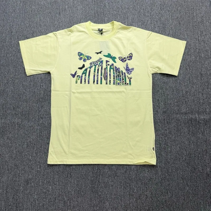 New Butterfly Print Short Sleeved Top High-quality Comfortable Cotton Patta T-shirt