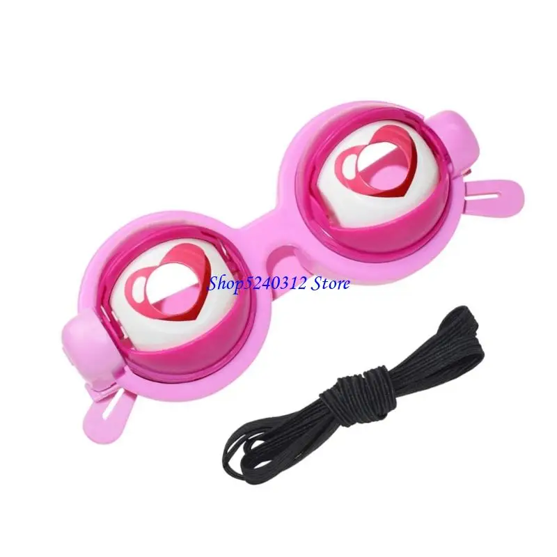 634C ตลก Eyes แว่นตาสำหรับเด็กผู้ใหญ่ดึง String กระพริบผลเครื่องแต่งกายฮาโลวีนใช้ Gag แว่นตา Costuem ของเล่น