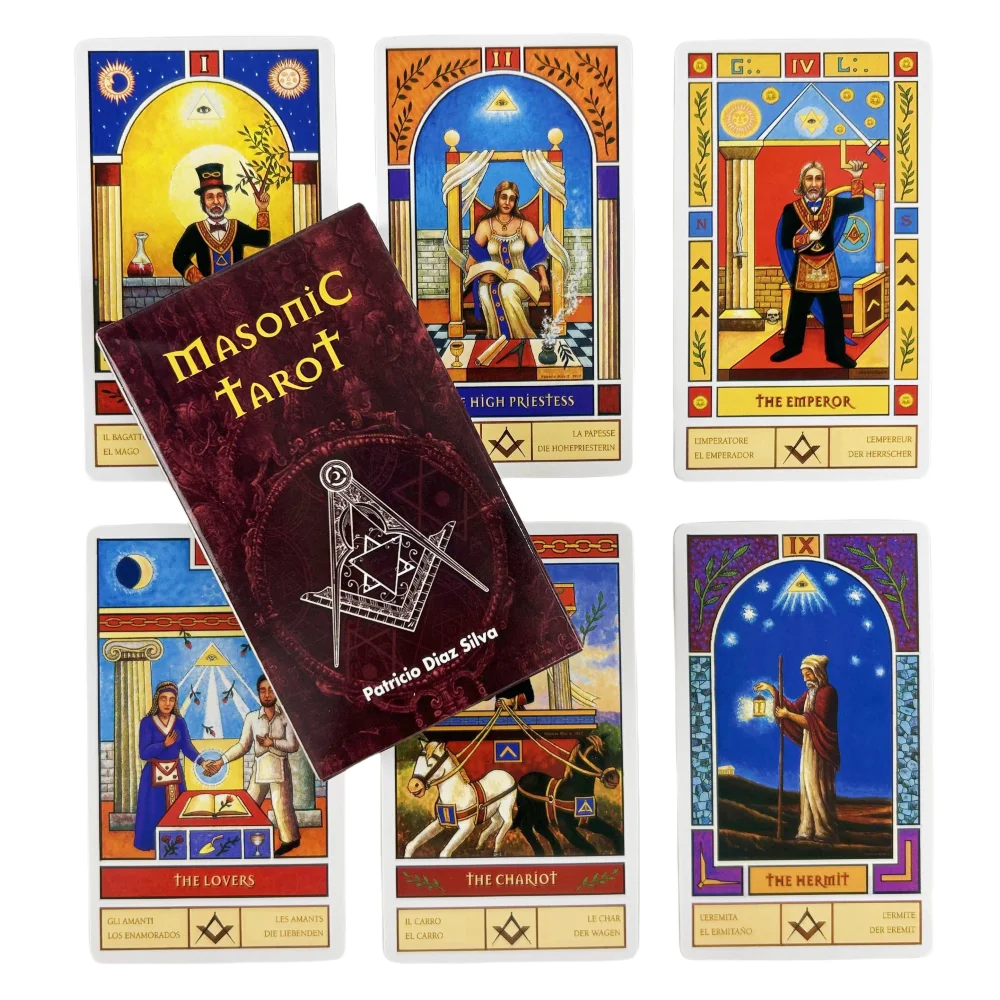 Masońskie karty tarota A 78 Deck Oracle English Visions Divination Edition Borad Playing Games