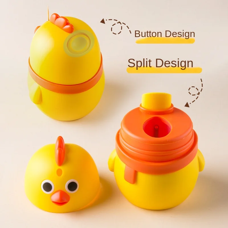 Home Automatic Pressing Toothpick Bottle Creative Cartoon Automatic Pop-up Toothpick Tube Cute Chicken Toothpick Can Ornament