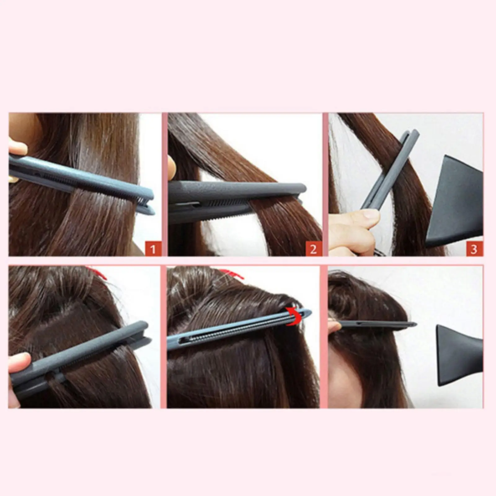 Plastic Hair Straightening Comb Firm Grip Wide Tooth Hairdressing Accessories for Professional Styling