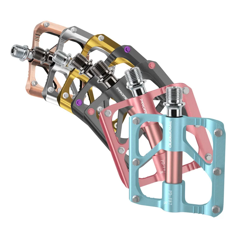 Lightweight Aluminum Chrome Plated 3-Bearing MTB Road Bike Pedals with 9/16