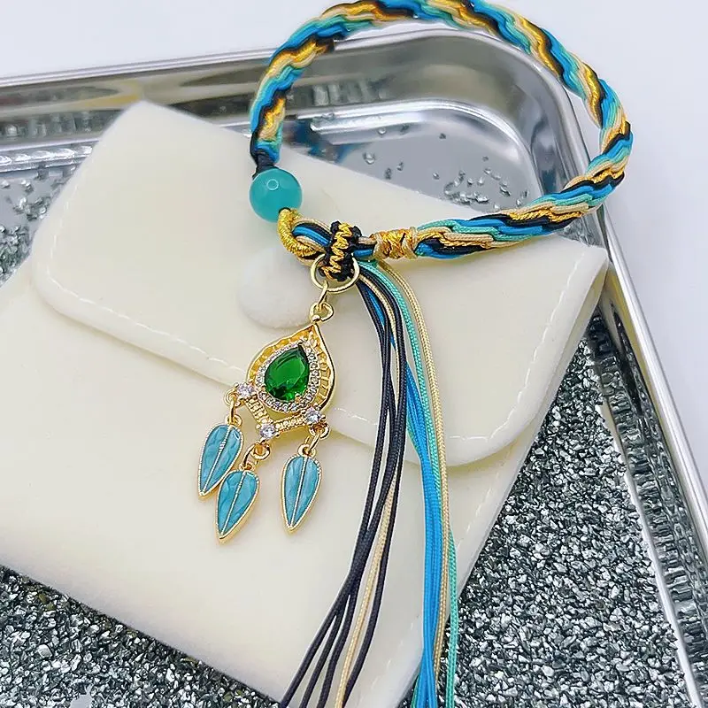 Anime Aventurine Penacony gelang wanita Honkai Star Rail gelang wanita Fashion Cosplay kristal rantai gelang hadiah ban lengan