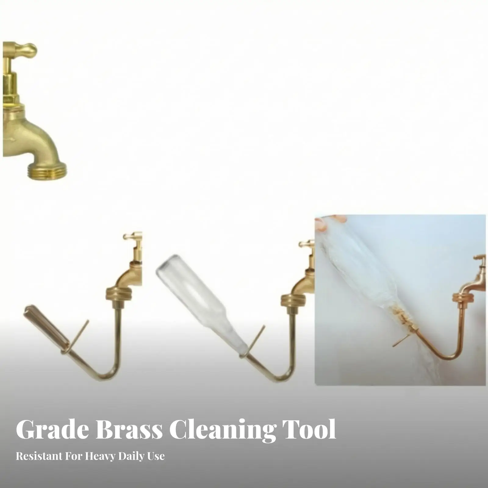 Brass Bottle Rinsing Machine for Faucet with G1/2 G3/4 Thread Adapters for Efficient Bottle Cleaning