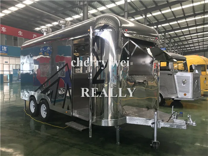   Truk Pizza Bbq Dapur Ponsel Makanan Cepat Saji Restoran Taco Hot Dog Bir Bar Konsesi Trailer Makanan