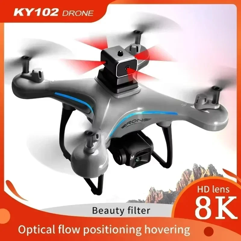 2026 KY102 Drone 8k HD Aerial Photography Dual Camera Brushless Quadcopter Obstacle Avoidance Optical Flow Aerial Rc Drone Gift
