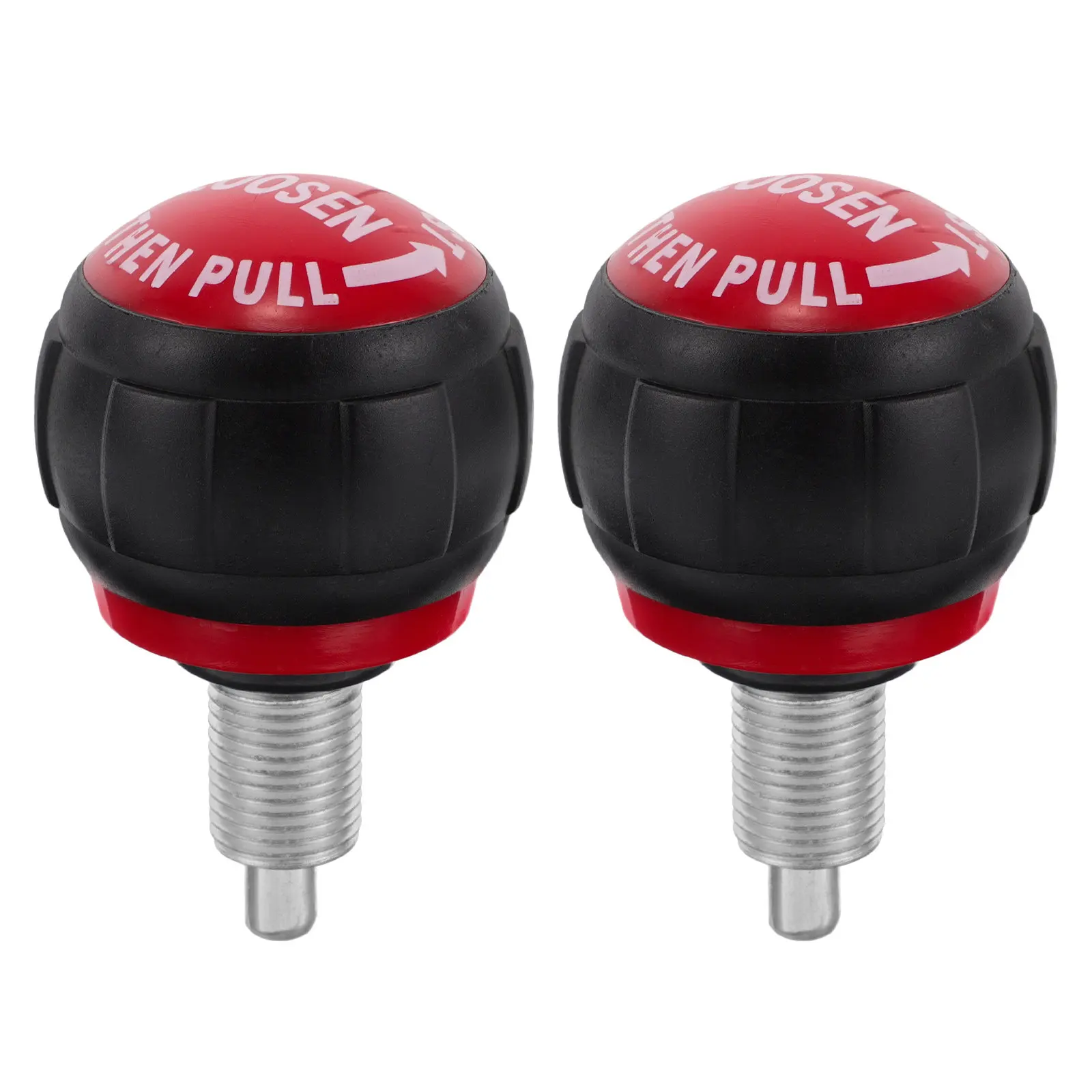 2Pcs Pull Pin Spring Knob Sphere Ball Head Black Red Adjustable Exercise Bike Locking Pin Fitness Equipment Replacement Parts