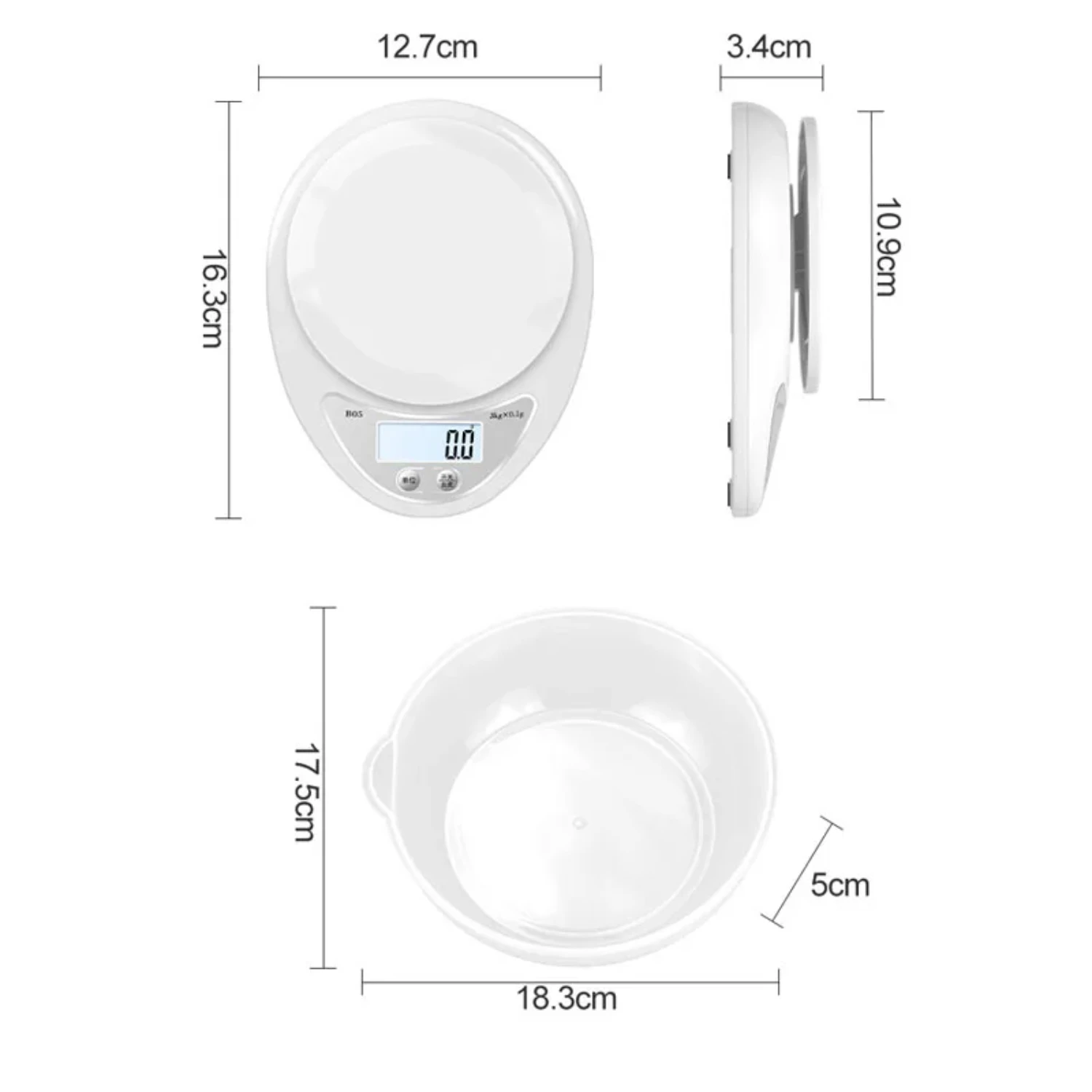 Mini Kitchen Electronic Scale  LCD Electronic Scales Kitchen Cooking ScaleDigital ScaleKitchen Baking FoodScale