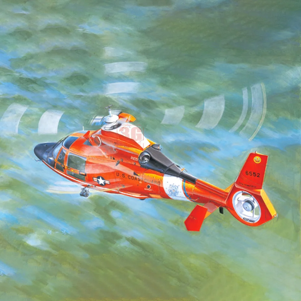 Number Operator Assembled Aircraft 05107 Us Coast Guard Hh-65c Dolphin Helicopter Hand Assembled Model Kit Toy