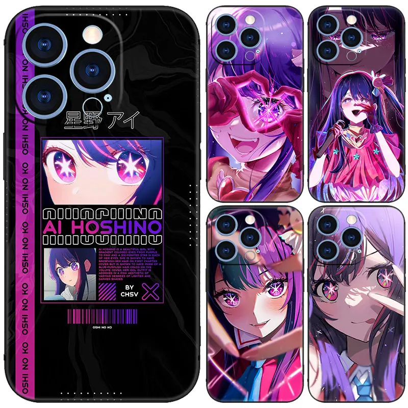 Anime Hoshino Ai Black Phone Case For Honor 200 90 Lite X7B X6 X8B X6A X6S X7A X8A X9A X9B X5 Plus 70 20Pro 10Lite Cartoon Cover