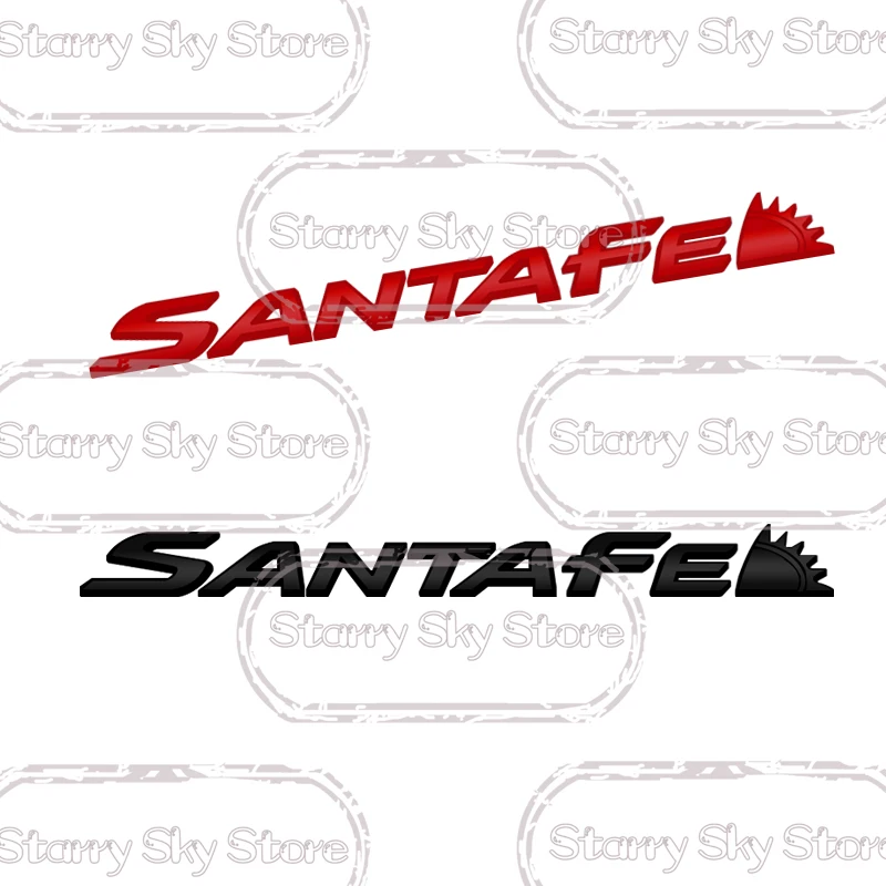 For Santa Fe Lettering Emblem N Line NX4 Kona Veloster Tucson Ix25 Ix35 Car Metal Badge Logo Body Decals Rear Sticker