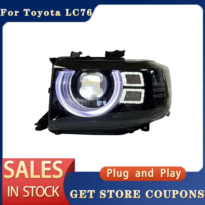 Car Accessories For Toyota Land Cruiser 4500 LC76 Retrofit and Upgrade Headlight Assembly LC70 LC71 LC75 FJ75 DRL Auto Parts