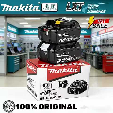 100% original Makita battery, 18V 6.0Ah rechargeable battery, replacing Makita BL1830BL1840BL1850BL1860B, power tool battery