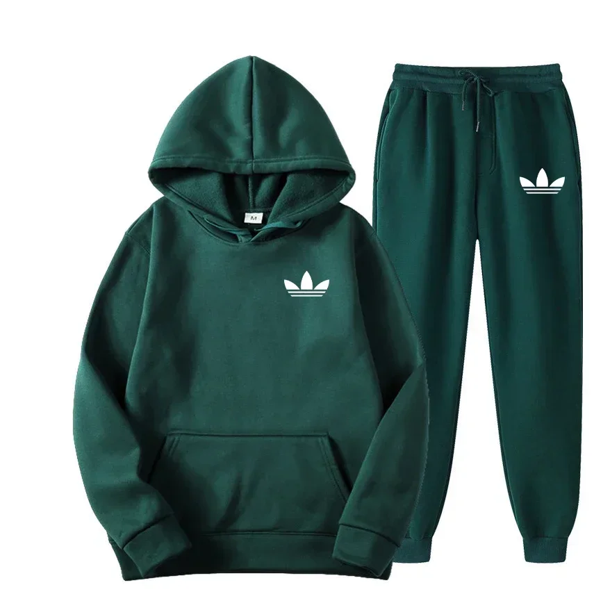 

2026 New Men's Fashion Casual Tracksuits Outdoor Jogging Hooded Sets Sports Luxury Hoodie + Pants Suit Clothing