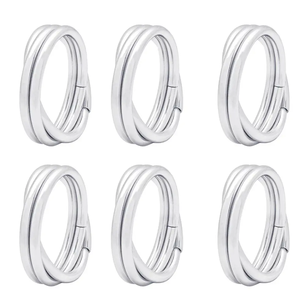 6Pcs Creative Napkin Rings High Shine Stainless Steel Table Decoration for Festive Events Family Dinner Hotel Restaurant Napkin